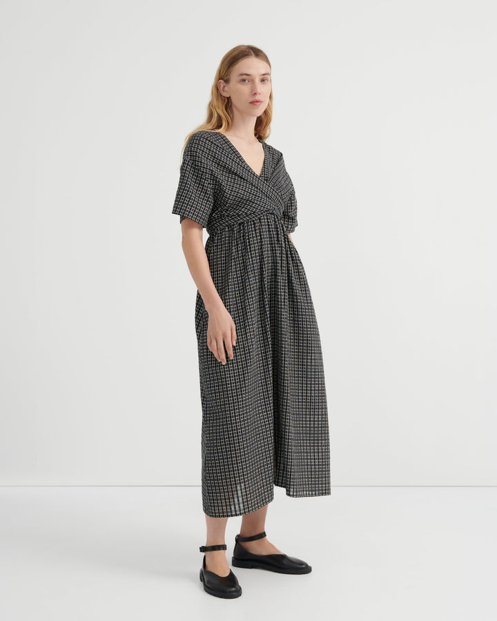 Composer Woven Check Wrap Dress – Loom Check