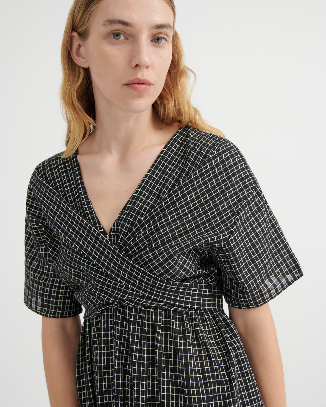 Composer Woven Check Wrap Dress – Loom Check