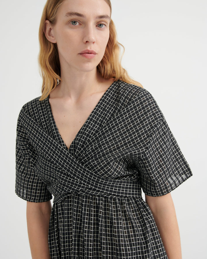 Composer Woven Check Wrap Dress – Loom Check