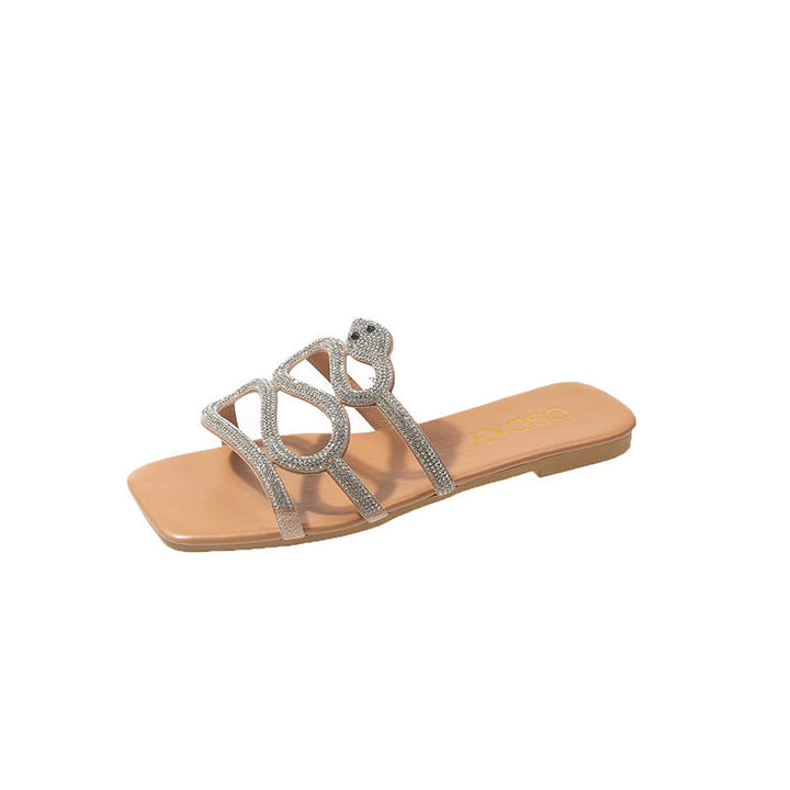Aoife Diamante Snake Slippers