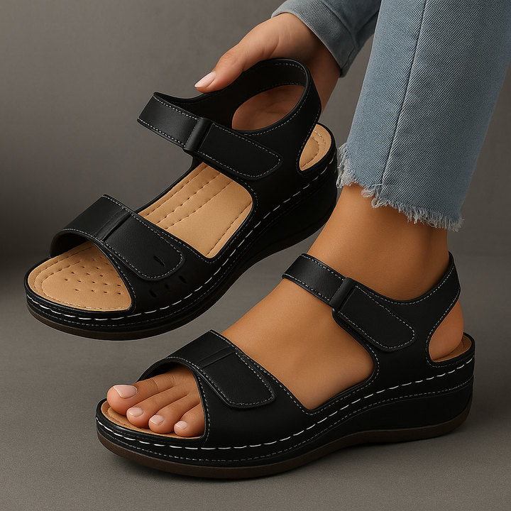 Prescott Cushioned Wedge Heel Sandals