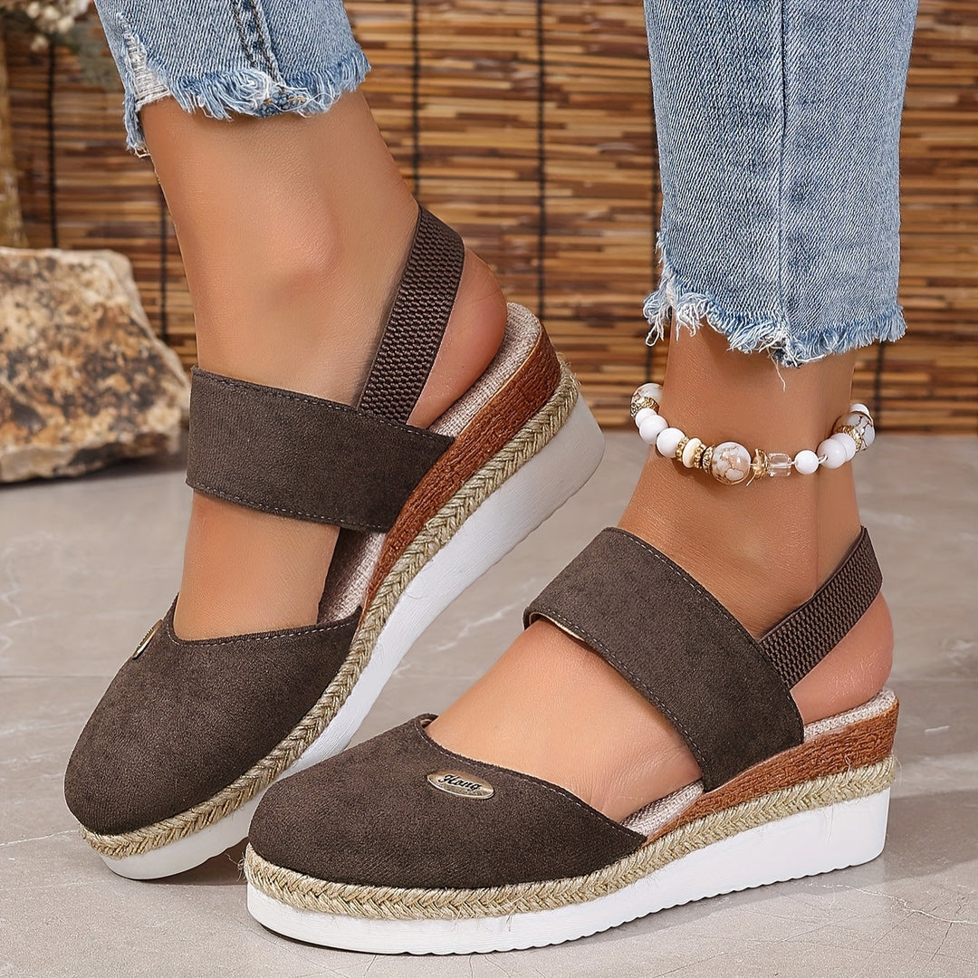 Harper Braided Platform Wedge Sandals