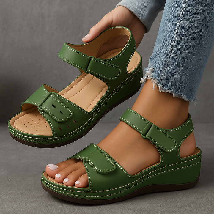 Prescott Cushioned Wedge Heel Sandals