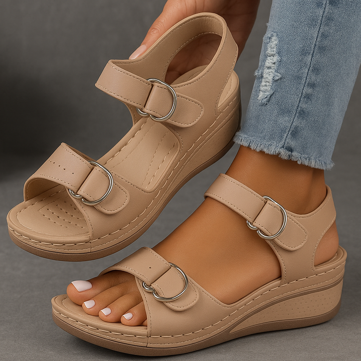 Prescott Cushioned Wedge Heel Sandals