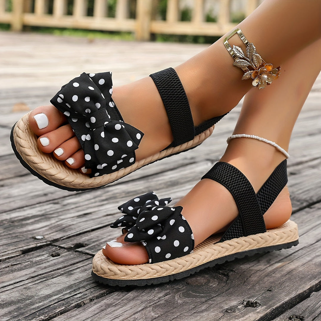 Nora Polka Dot Bow Sandals