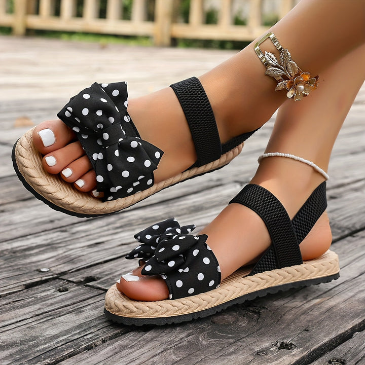 Nora Polka Dot Bow Sandals