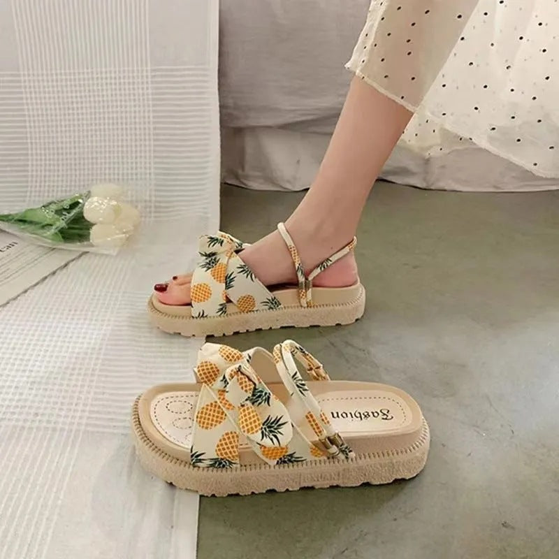 Alice Bow-Detail Platform Sandals