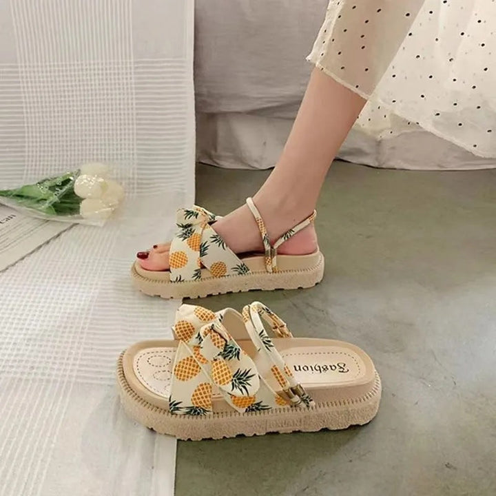 Alice Bow-Detail Platform Sandals