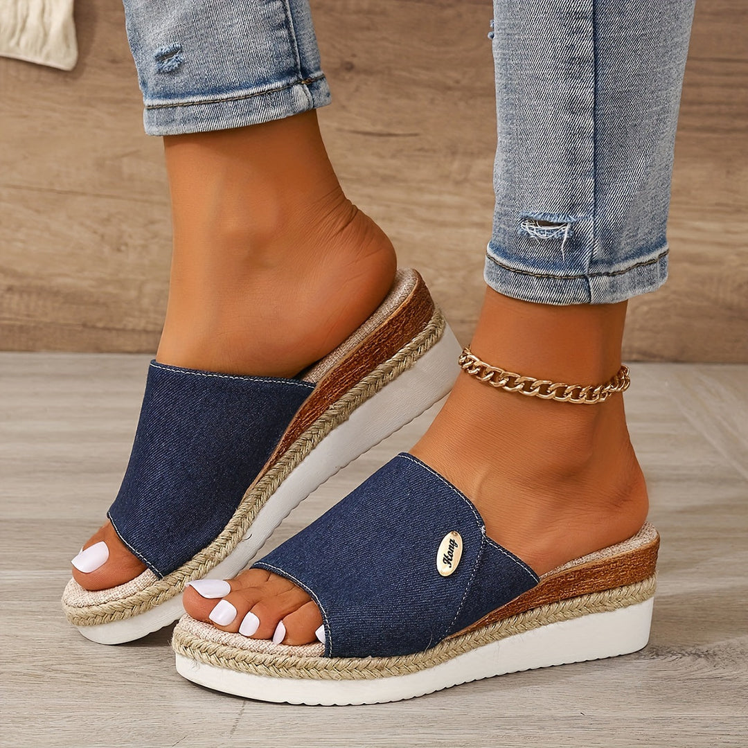 Marina Woven Espadrille Wedge Sandals