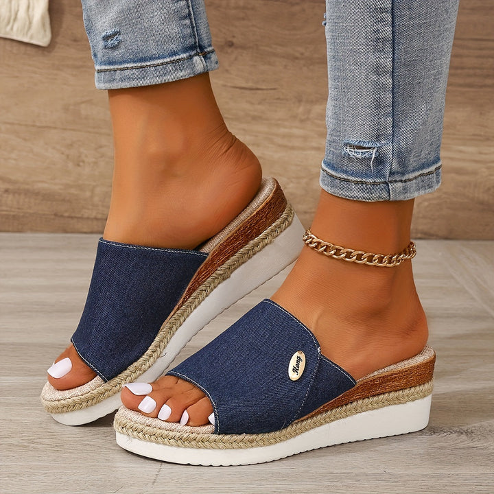 Marina Woven Espadrille Wedge Sandals