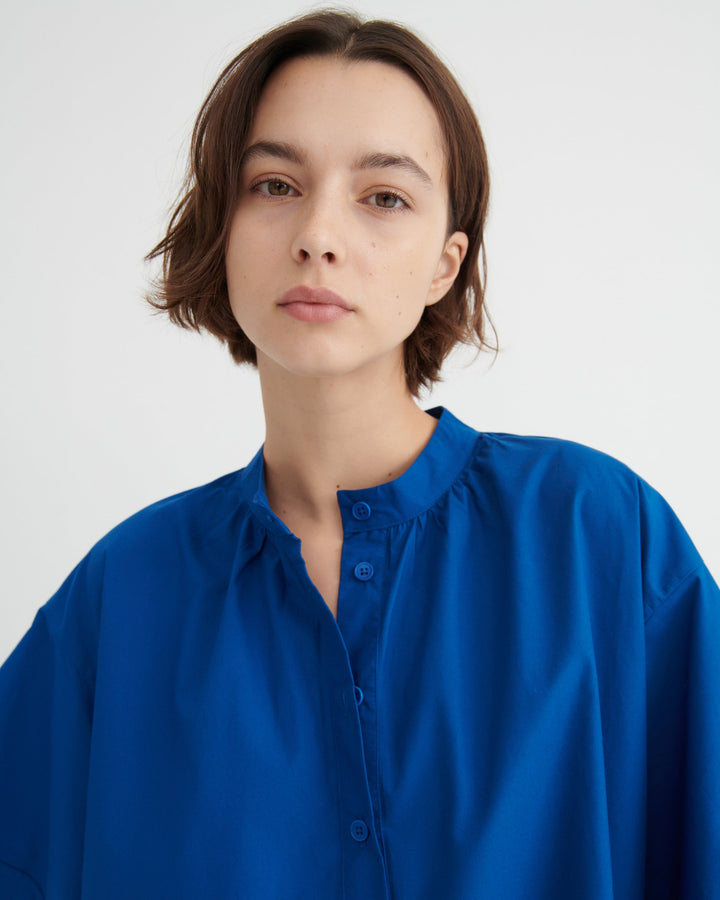 Gallery Poplin Shift Dress – Blue Orchid