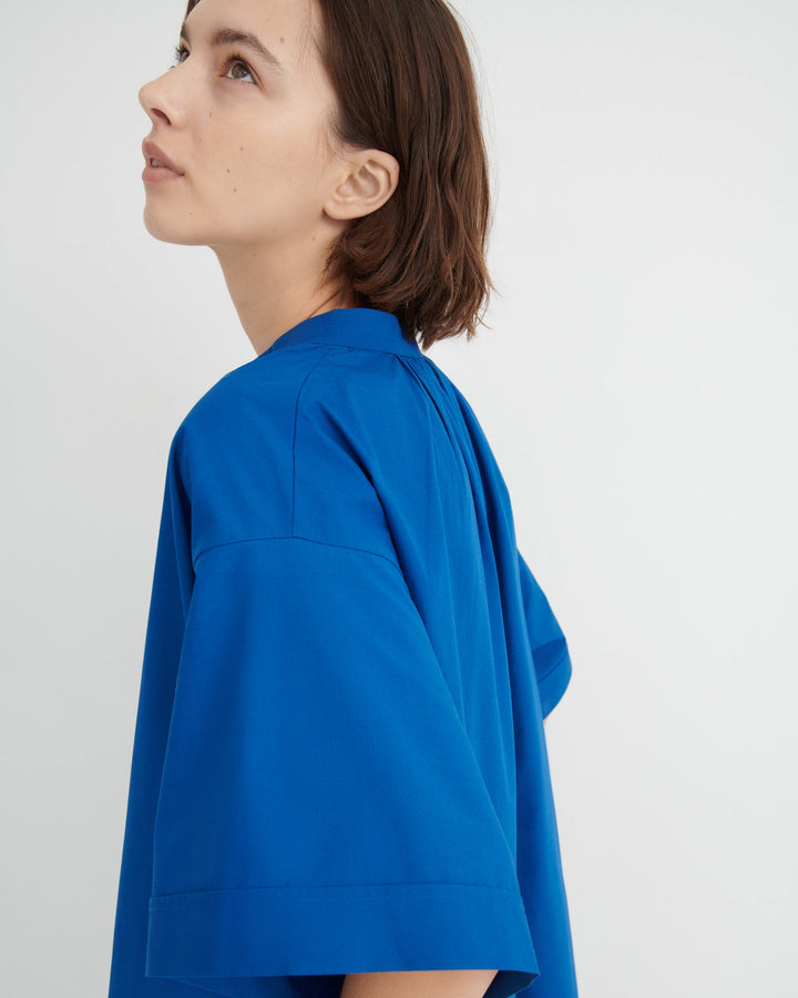Gallery Poplin Shift Dress – Blue Orchid
