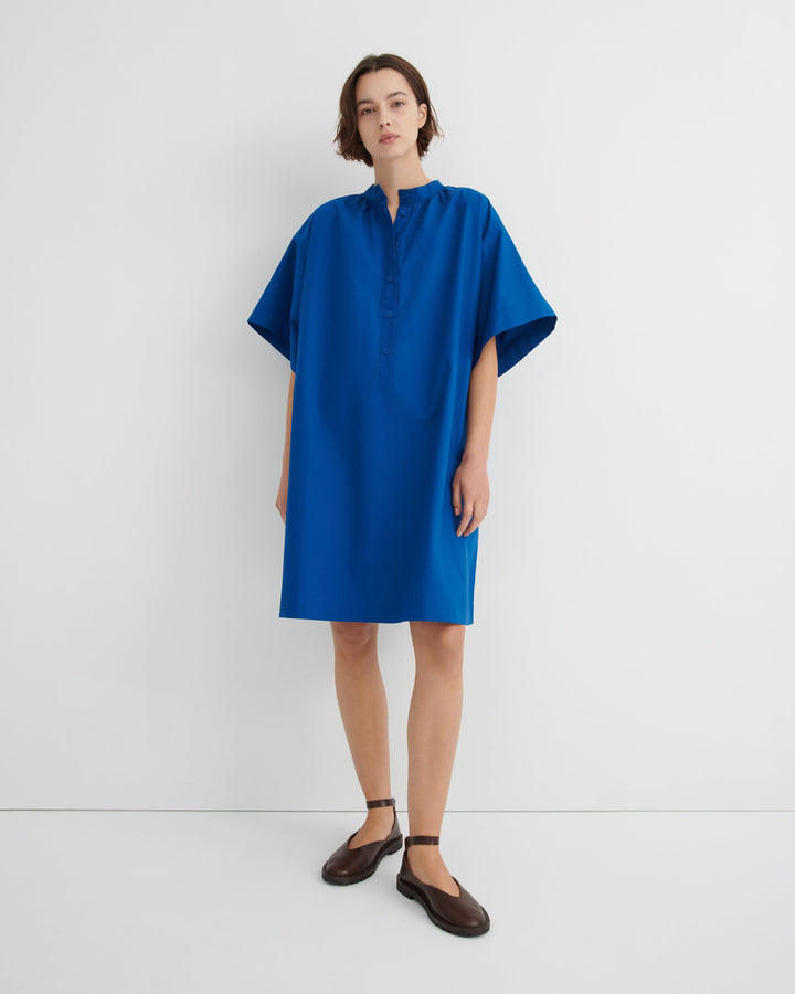 Gallery Poplin Shift Dress – Blue Orchid