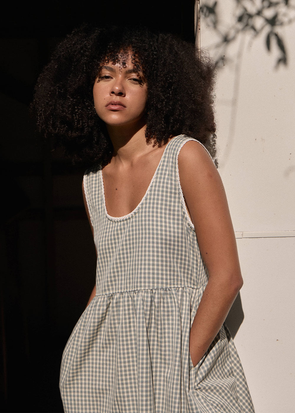 Womens Mini Dress Jesse - Vice Alpine Check - AFENDS