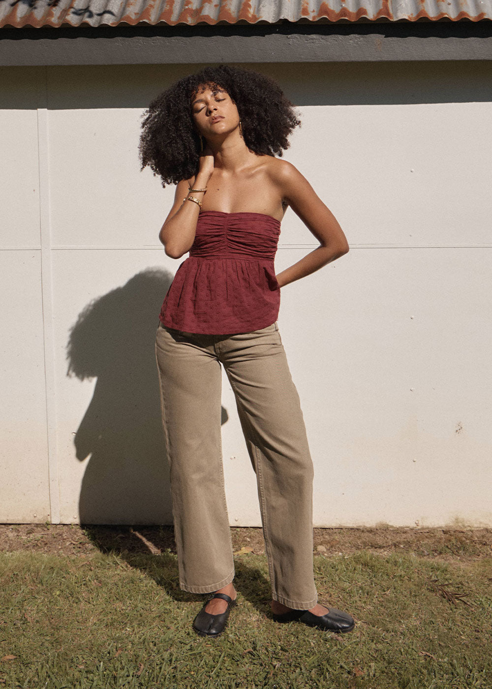 Womens Strapless Top Juni - Ruby Anglaise - AFENDS