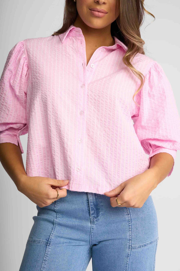 Emmett Shirt – Pink Stripe