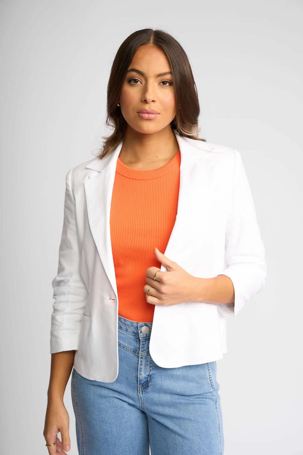 World Blazer - White Denim
