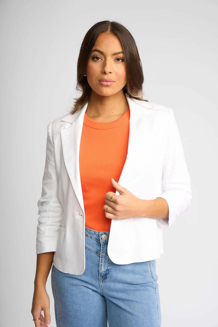 World Blazer – White Denim