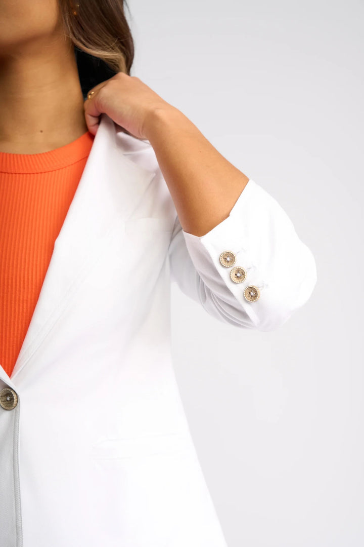 World Blazer – White Denim