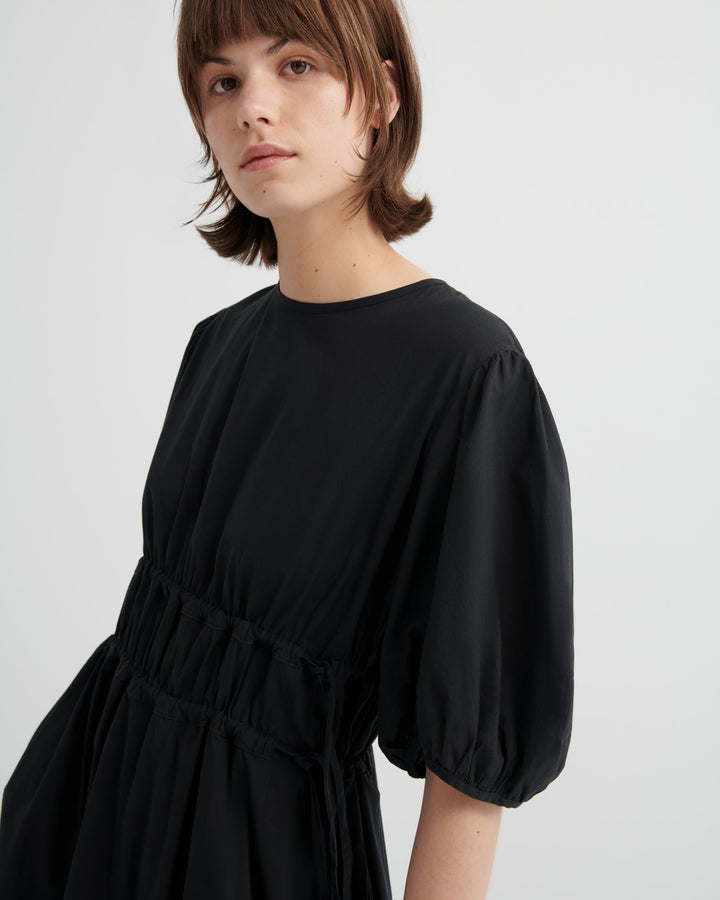 Long Celeste Cotton Voile Maxi Dress – Black