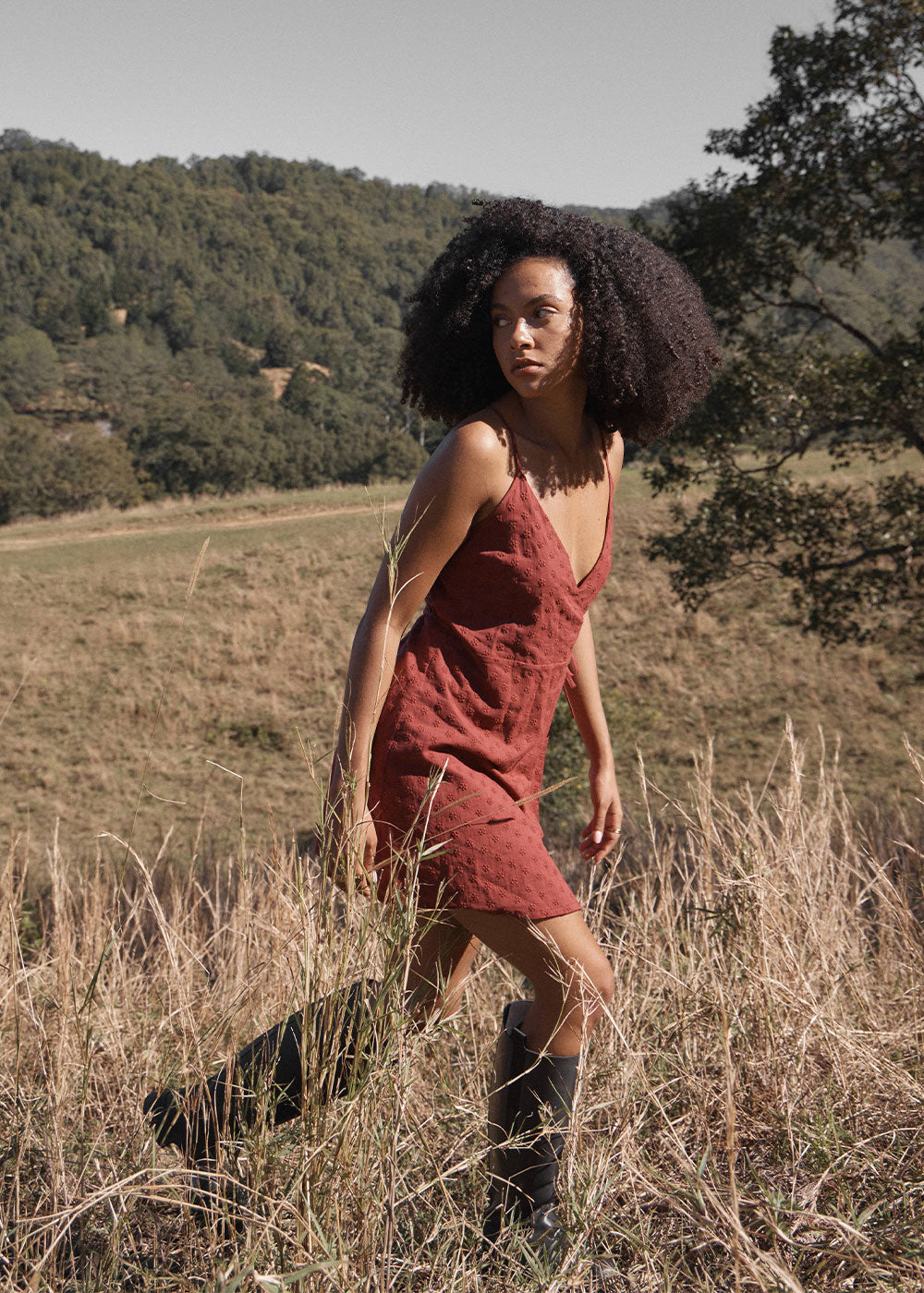Womens Wrap Mini Dress Margot - Ruby Anglaise - AFENDS