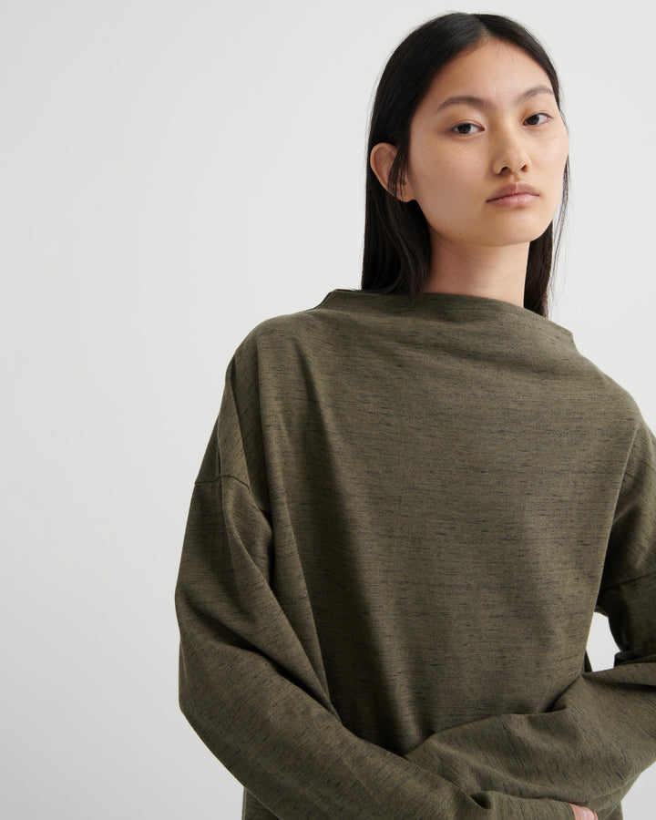 Measure Long-Sleeve Relaxed Dress – Bark Melange