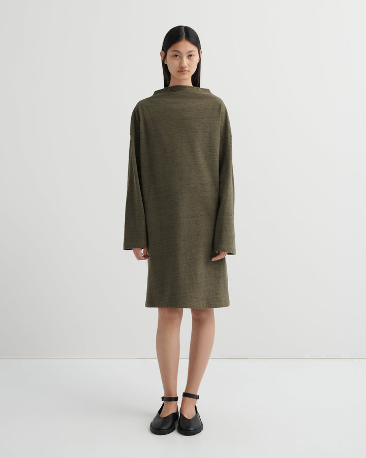 Measure Long-Sleeve Relaxed Dress – Bark Melange