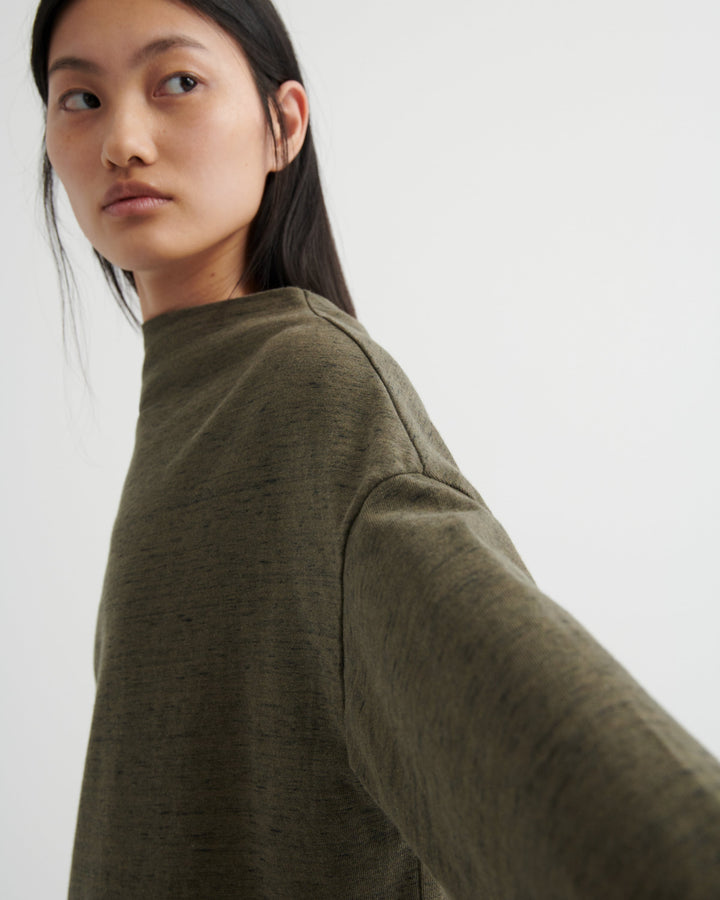 Measure Long-Sleeve Relaxed Dress – Bark Melange