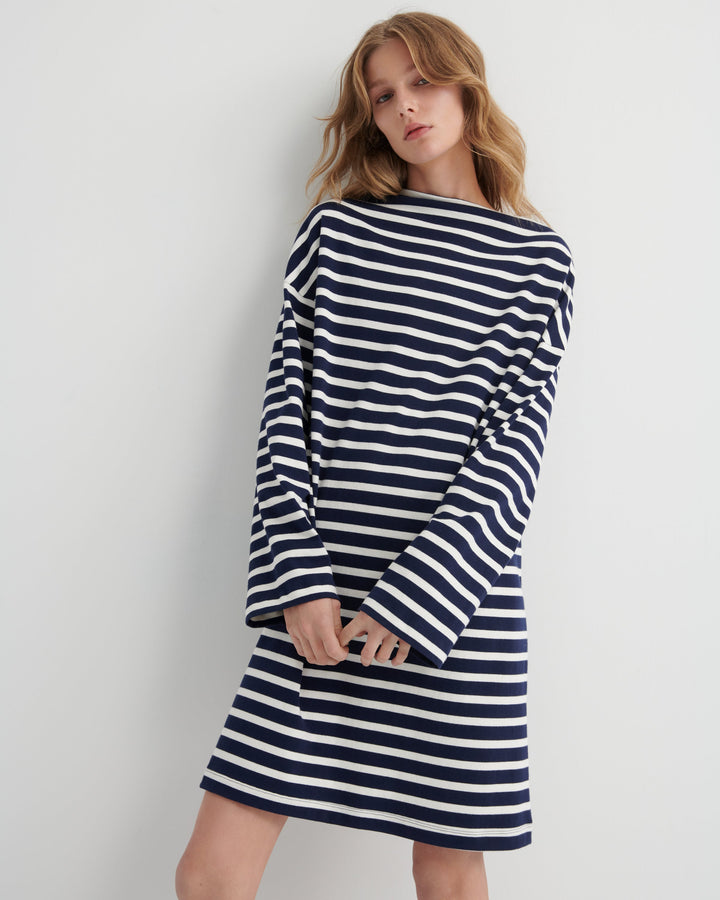 Measure Long-Sleeve Striped Dress – Uniform Stripe