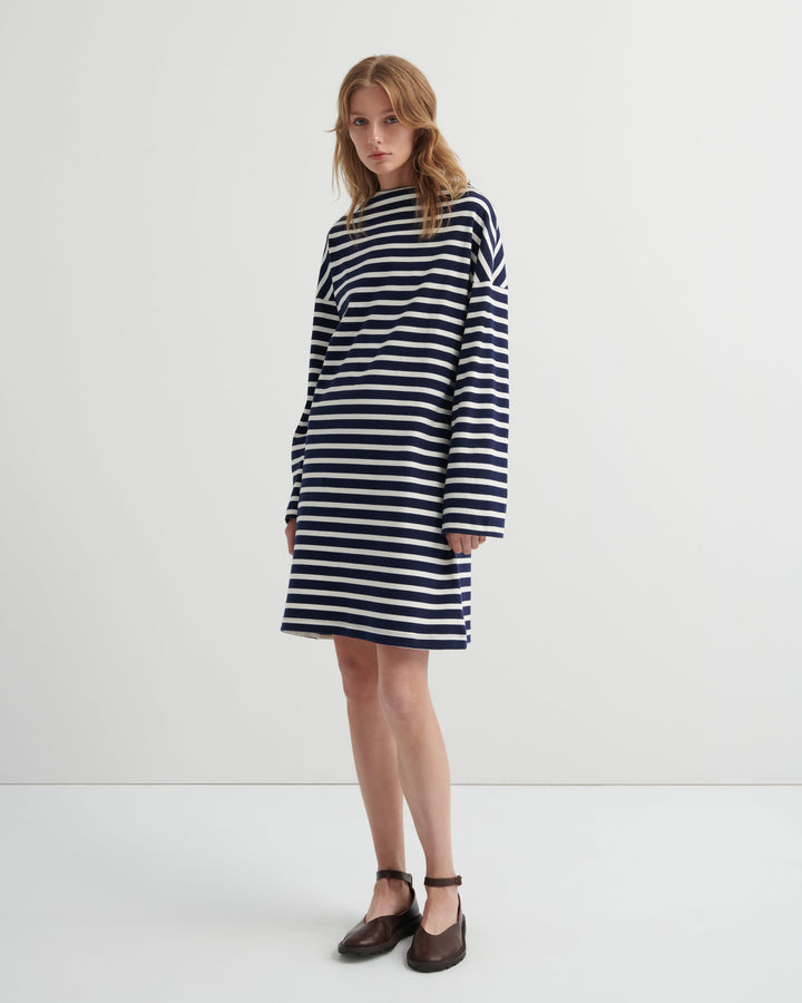 Measure Long-Sleeve Striped Dress – Uniform Stripe