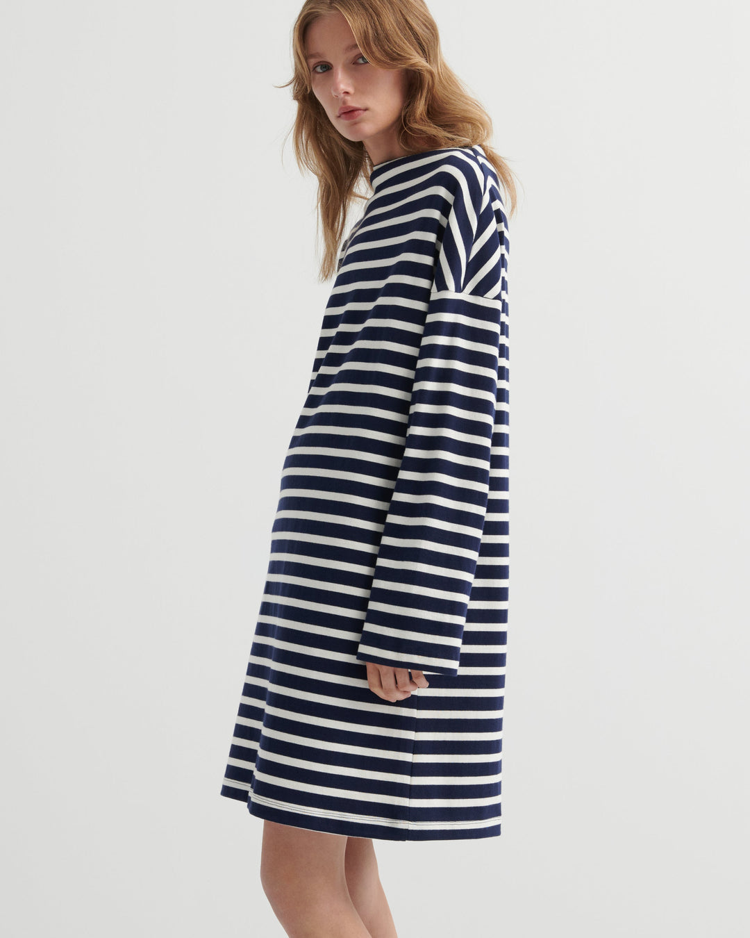 Measure Long-Sleeve Striped Dress – Uniform Stripe