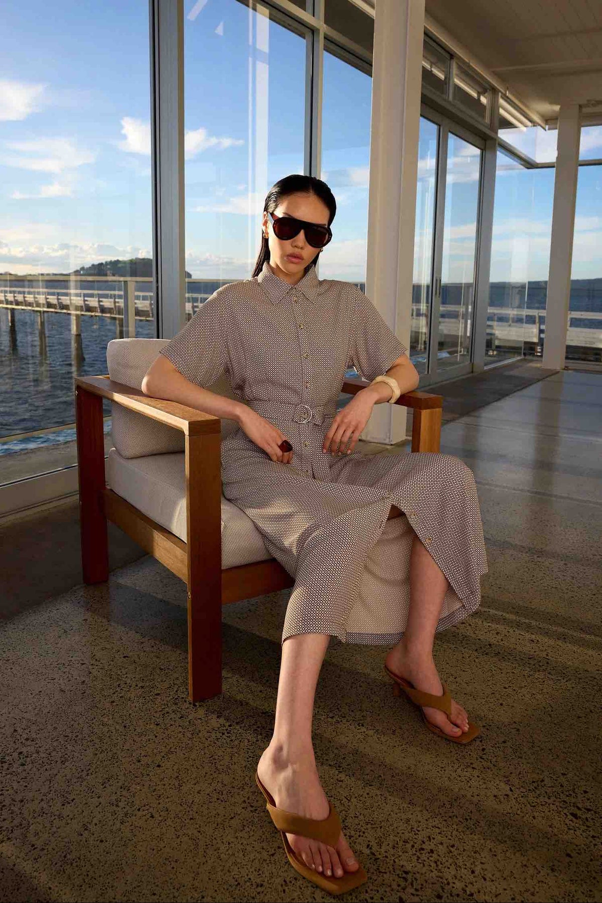 One shirt dress, from the flight to the bach