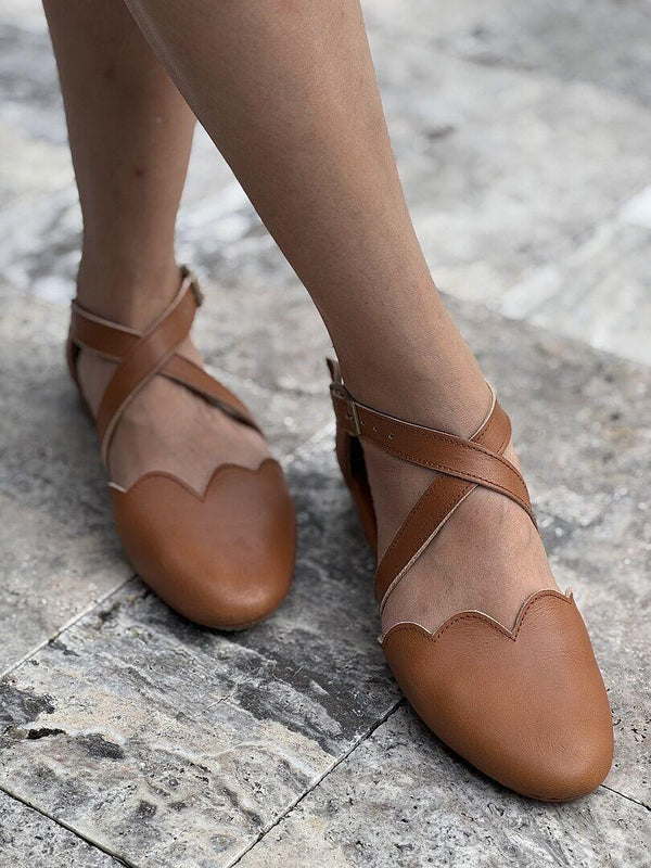 Reviewer photo of Mangrove Cross-Strap Leather Ballet Flats