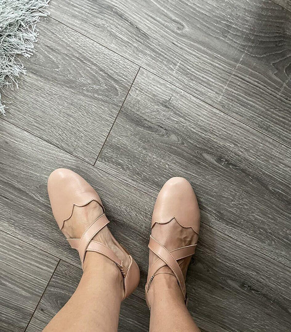 Reviewer photo of Mangrove Cross-Strap Leather Ballet Flats