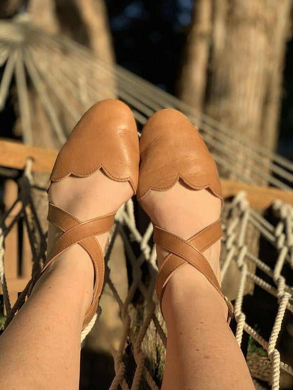 Reviewer photo of Mangrove Cross-Strap Leather Ballet Flats