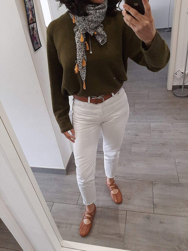 Reviewer photo of Obsession Criss-Cross Leather Flats