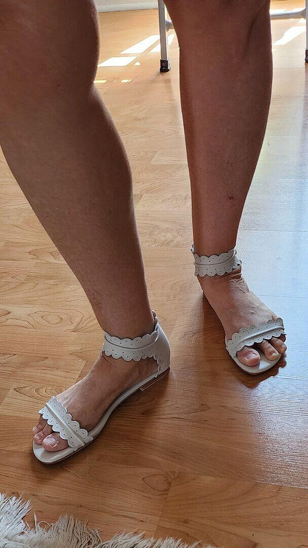 Reviewer photo of Midsummer Scalloped Leather Sandals