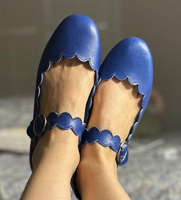 Reviewer photo of Mia Scalloped Mary Jane Leather Flats