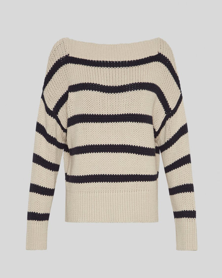 Gladis Knit Pullover – Oatmeal/Sky