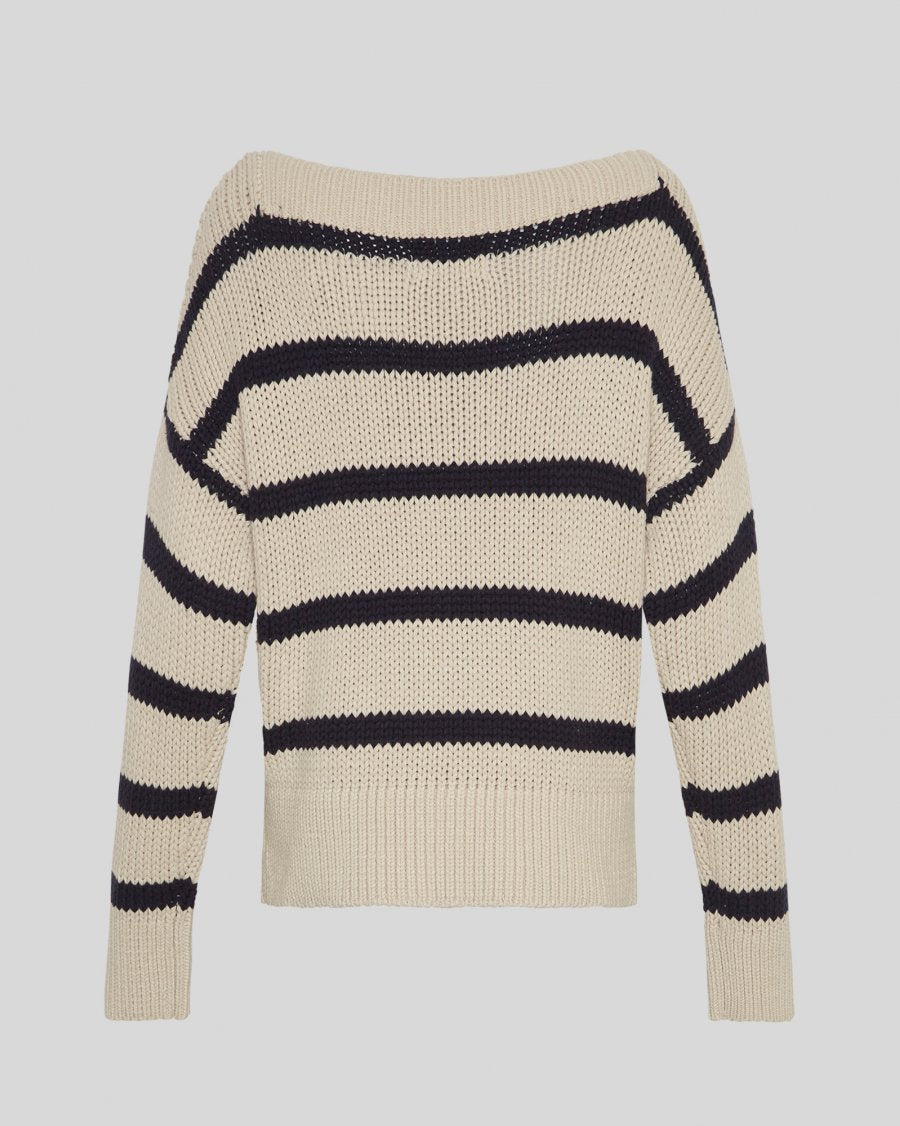 Gladis Knit Pullover – Oatmeal/Sky