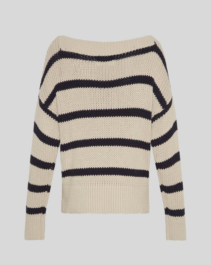 Gladis Knit Pullover – Oatmeal/Sky