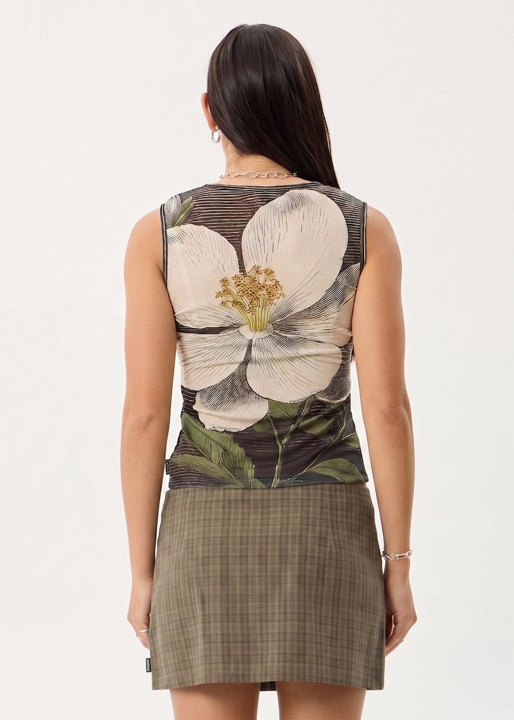 Womens Sheer Tank Jasmine - Multi - AFENDS