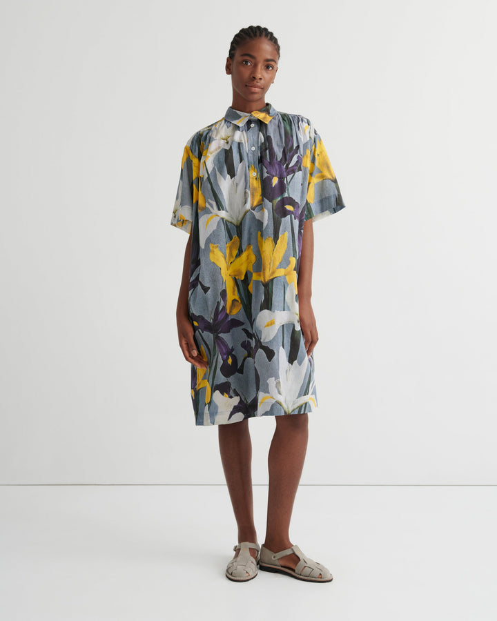 Radiate Floral Voile Shirt Dress – Iris
