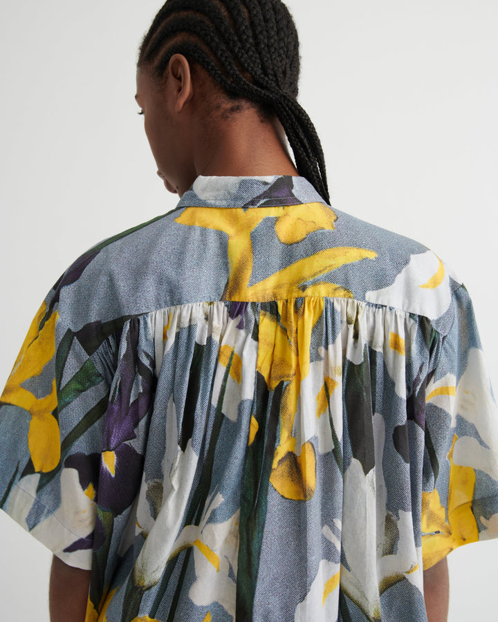 Radiate Floral Voile Shirt Dress – Iris