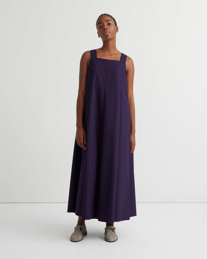 Study Square-Neck Pleated Maxi Dress – Dahlia