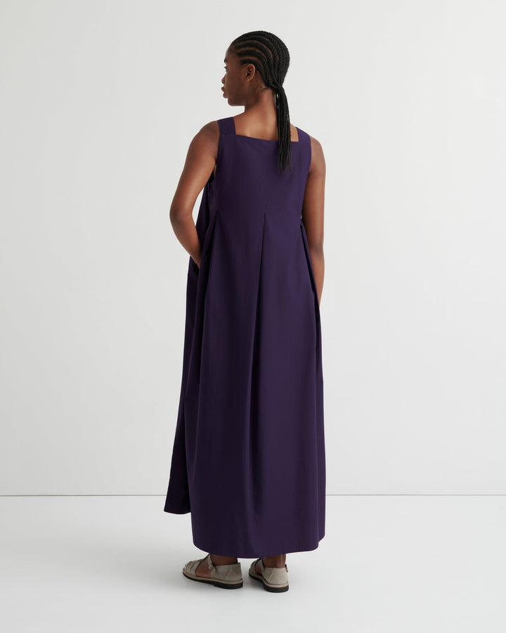 Study Square-Neck Pleated Maxi Dress – Dahlia