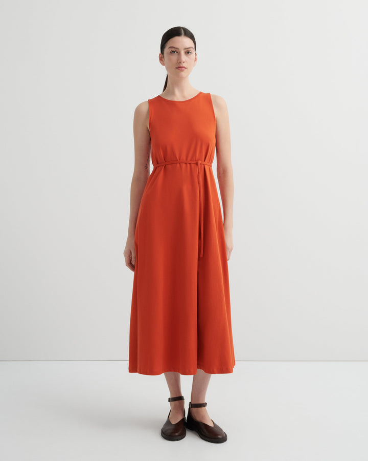 Tank Swing Cotton Midi Dress – Nasturtium