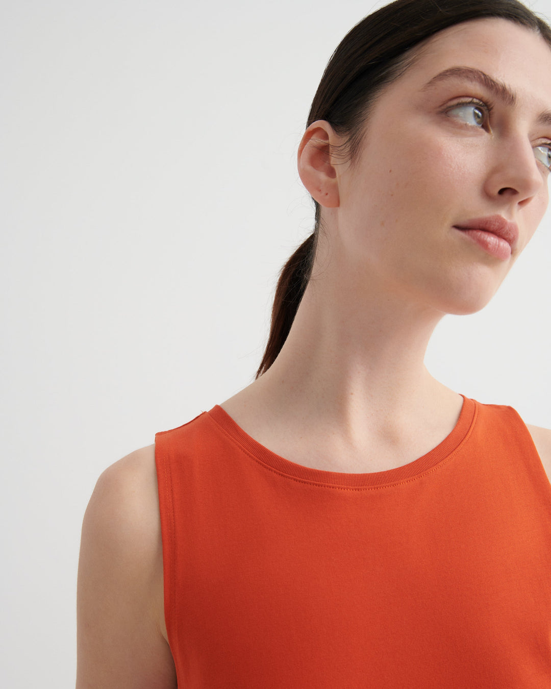 Tank Swing Cotton Midi Dress – Nasturtium