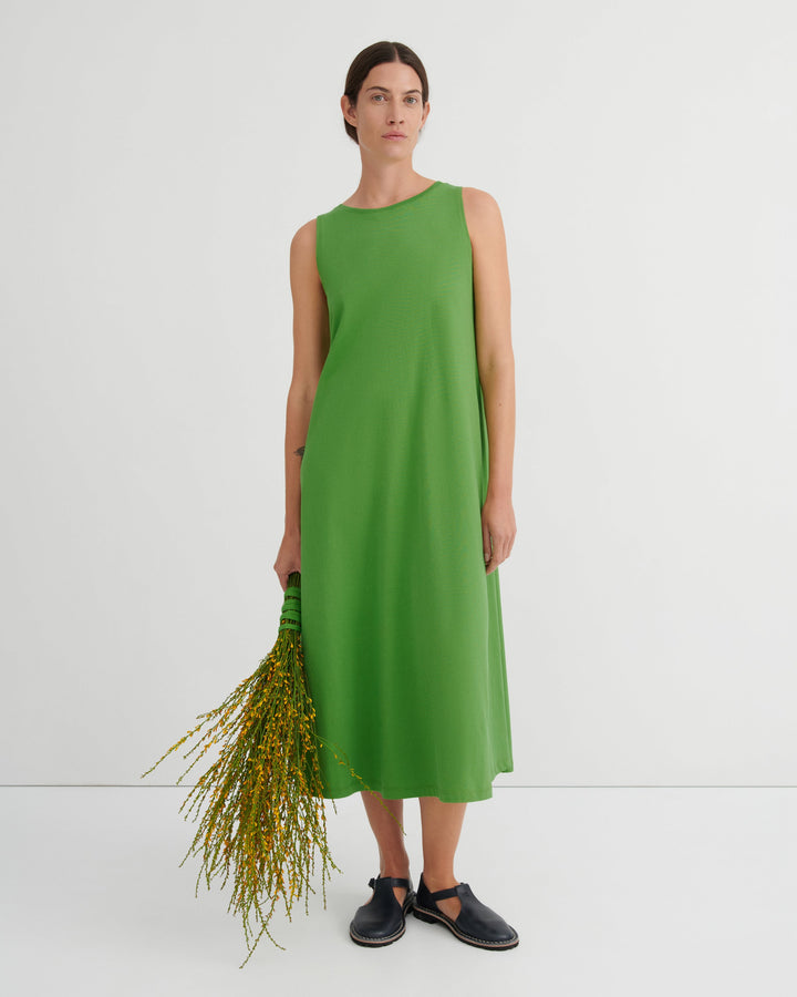 Tank Swing Cotton Midi Dress – Spring Green