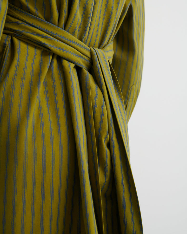 Twist Long-Sleeve Striped Shirt Dress – Artisan Stripe
